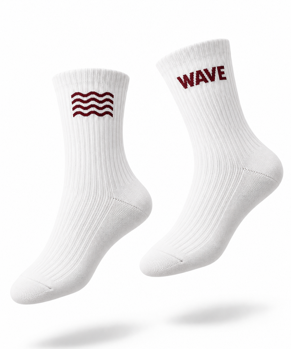 CALCETINES WAVE | BLANCO Y MARRÓN