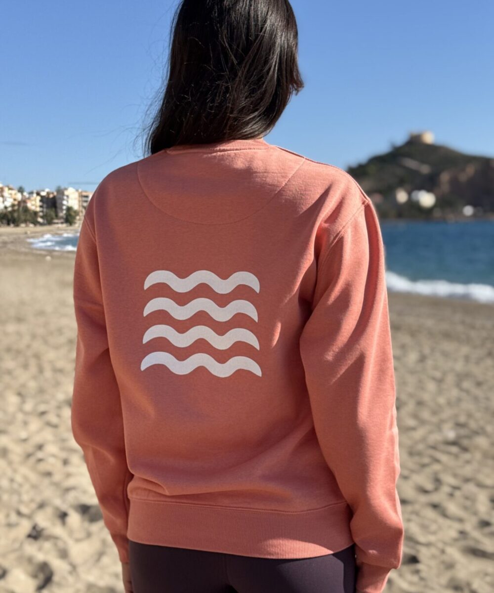 Alternative view of SUDADERA UNISEX OVERSIZE | CORAL