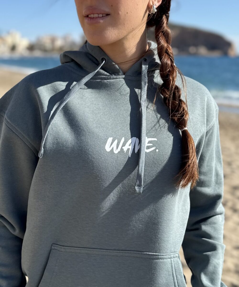 Alternative view of SUDADERA UNISEX CAPUCHA | VERDE SALVIA