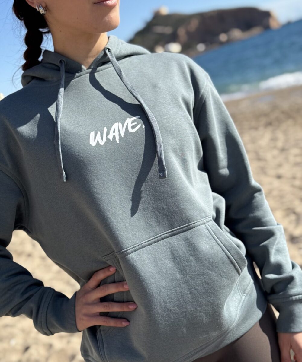 SUDADERA UNISEX CAPUCHA | VERDE SALVIA