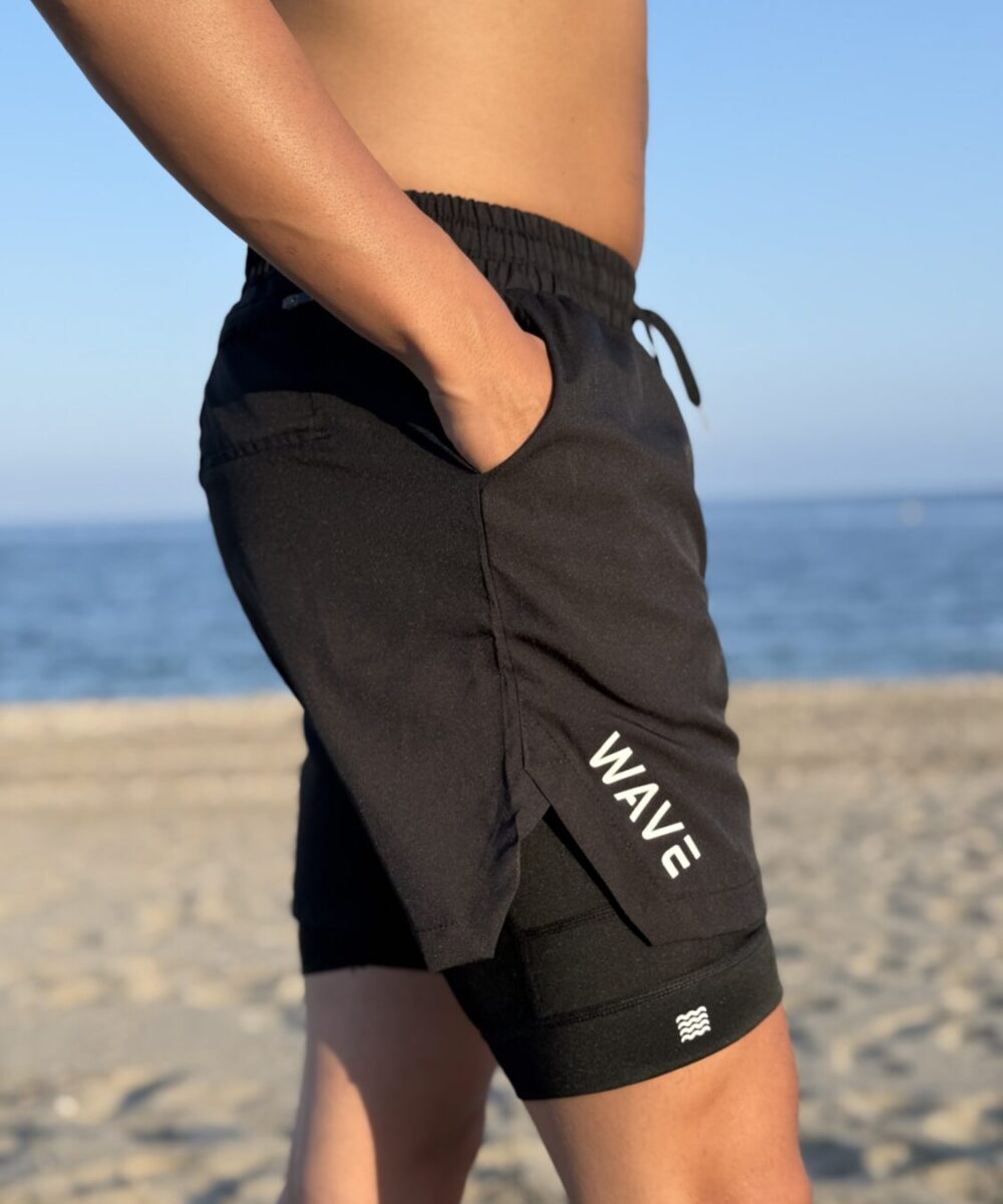 SHORT CON MALLA COMPRESIÓN | NEGRO