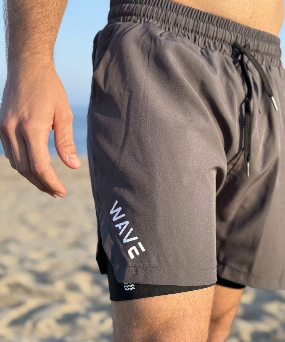 Alternative view of SHORT CON MALLA COMPRESIÓN | GRIS OSCURO