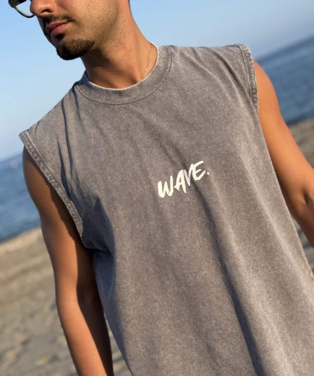 CAMISETA SIN MANGAS | GRIS CLARO