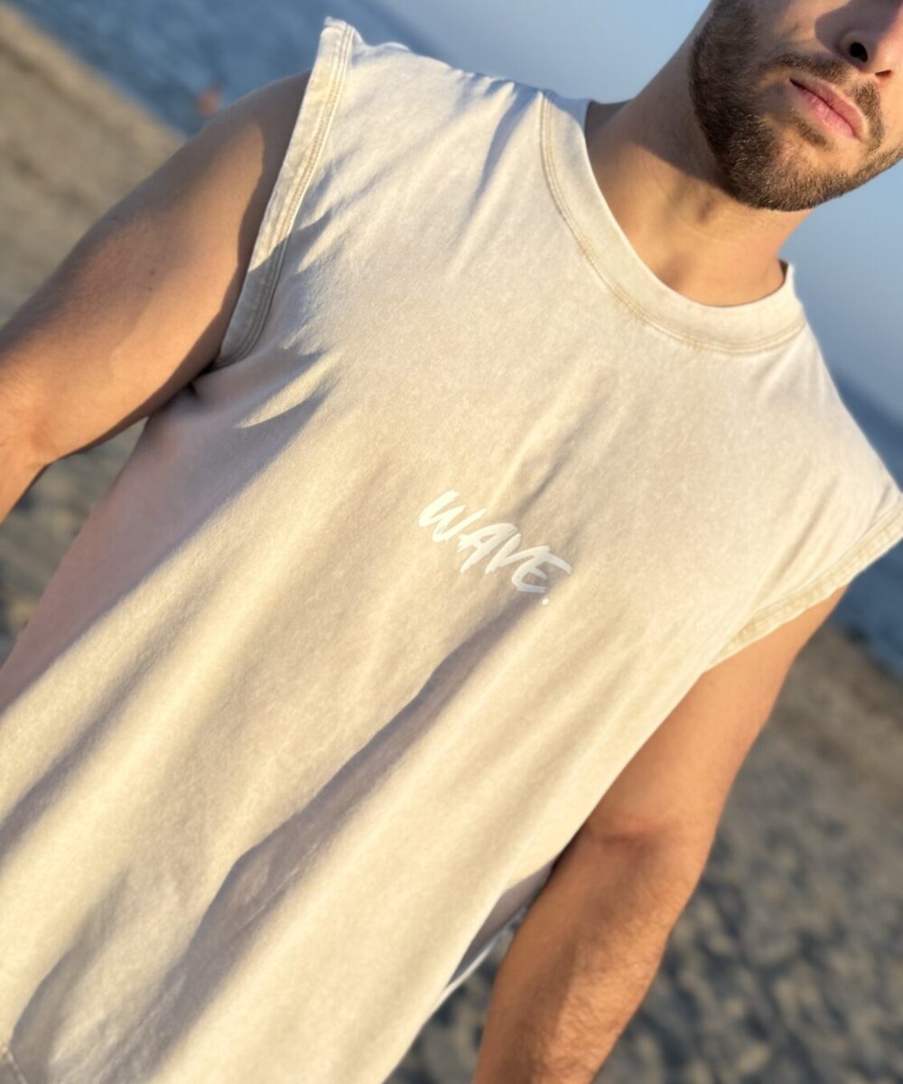 CAMISETA SIN MANGAS | BEIGE