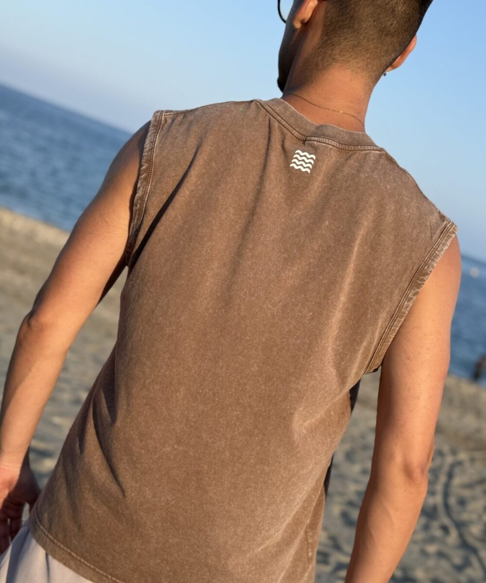 Alternative view of CAMISETA SIN MANGAS | MARRÓN